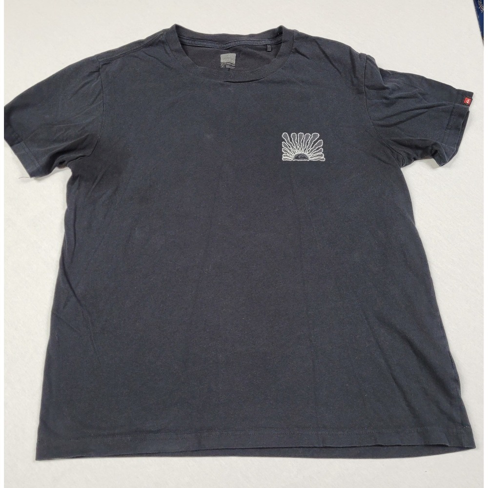 Quiksilver Men's Oyster Graphic Print Black T-Shirt Short-Sleeve Size M